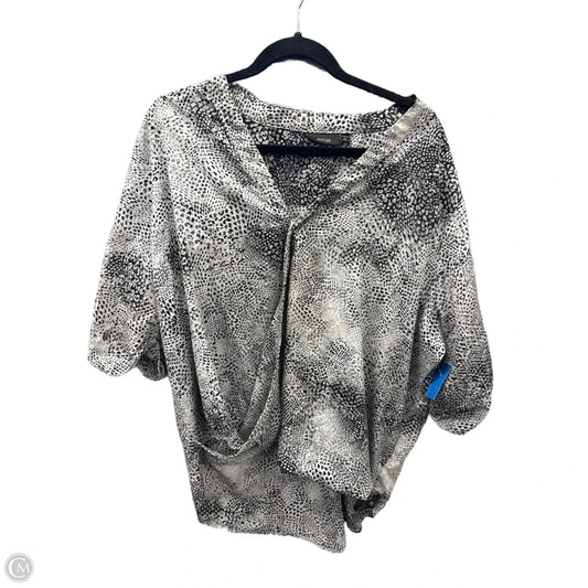 Blouse Short Sleeve By Apt 9 In Grey, Size: 2x