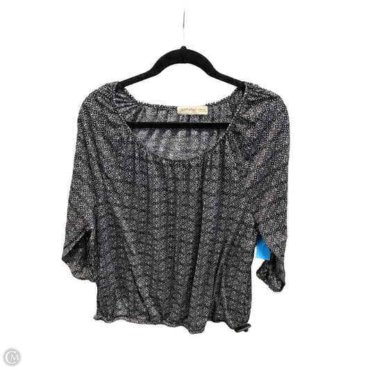 Top 3/4 Sleeve By Faded Glory In Black & White, Size: Xxl