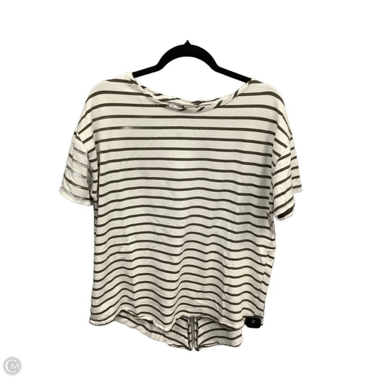 Top Short Sleeve By Chicos In Striped Pattern, Size: L