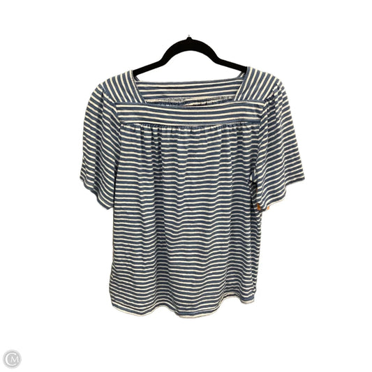 Top Short Sleeve By Croft And Barrow In Blue, Size: L