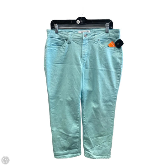 Jeans Cropped By Croft And Barrow In Blue, Size: 12
