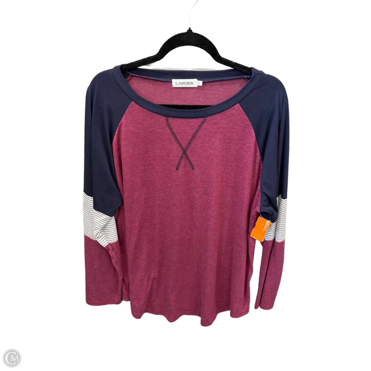 Top Long Sleeve By Clothes Mentor In Blue & Purple, Size: 3x