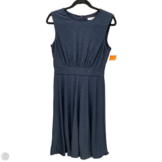 Dress Casual Midi By London Times In Navy, Size: M