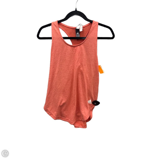 Athletic Tank Top By Adidas In Orange, Size: L