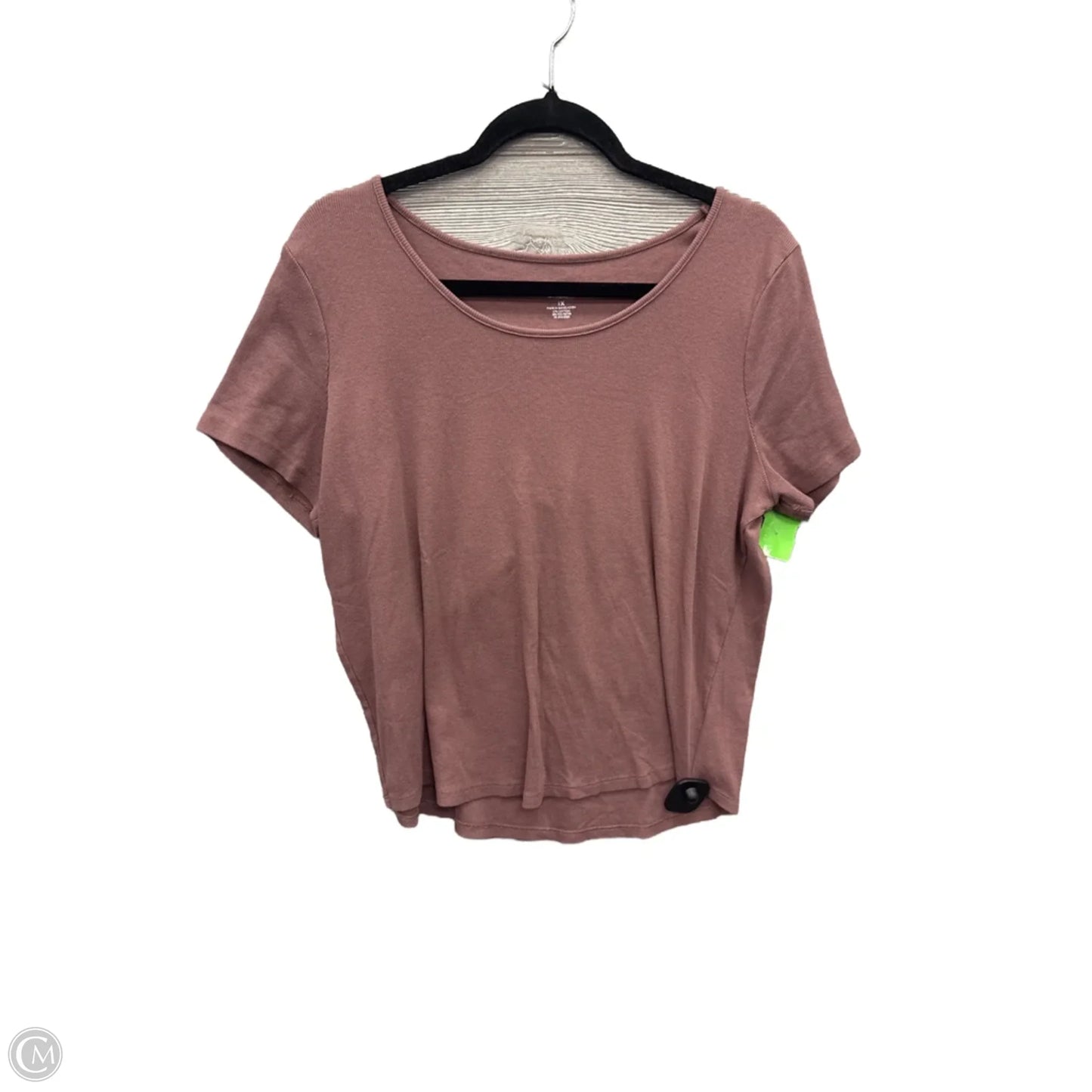 Top Short Sleeve By Falls Creek In Mauve, Size: 1x