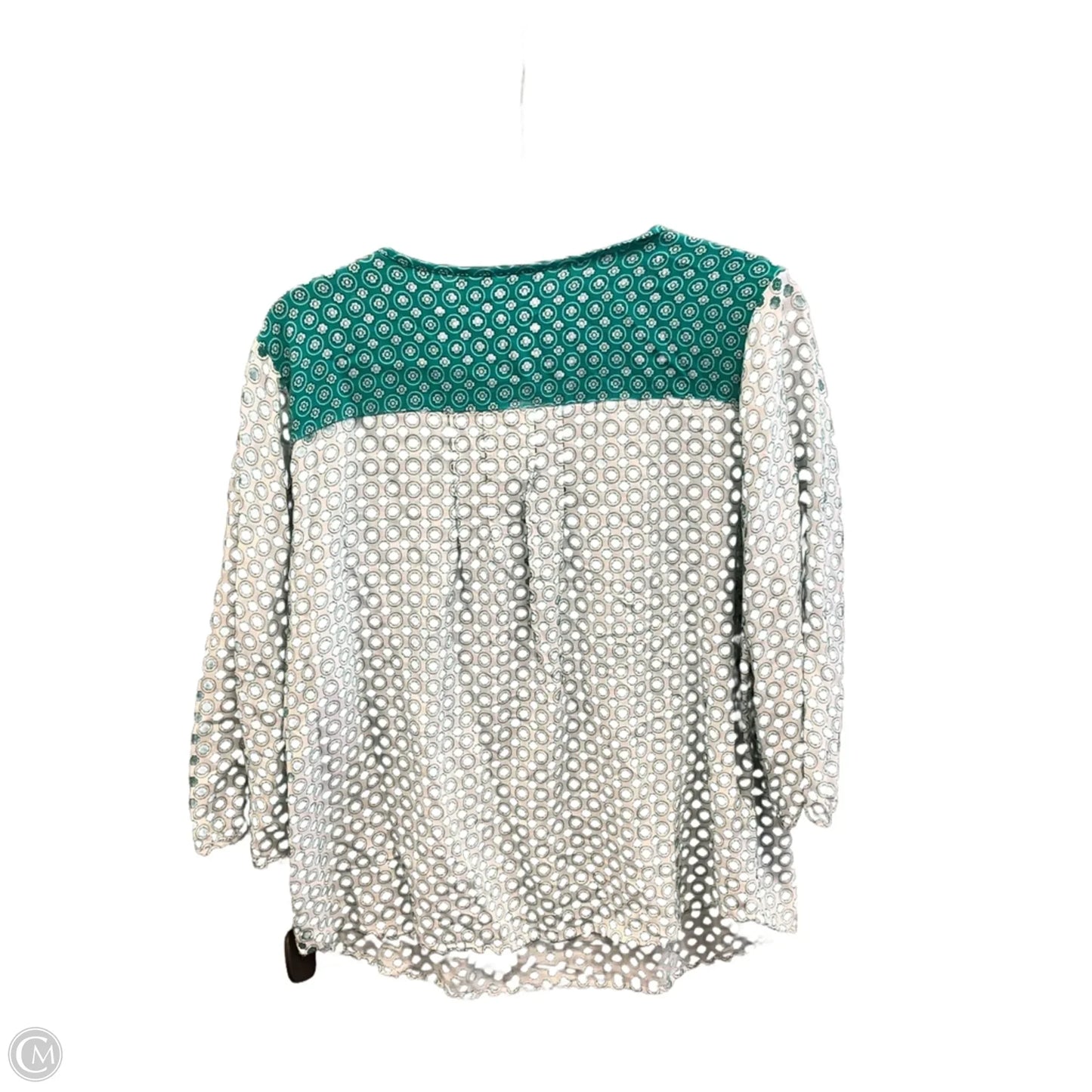 Top 3/4 Sleeve By Laura Ashley In Green, Size: Xl