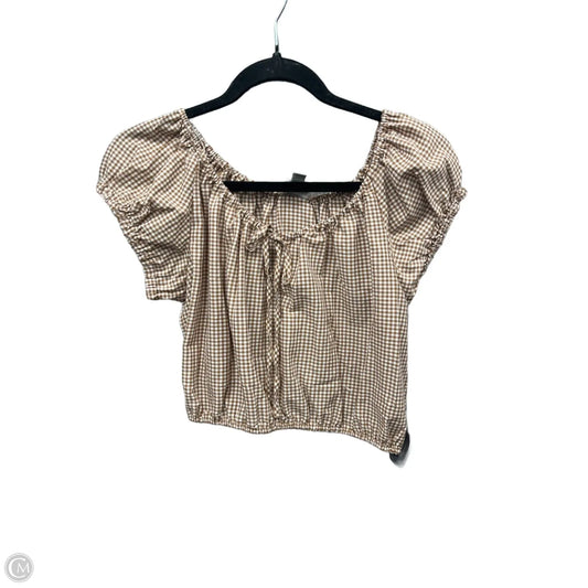 Top Short Sleeve By A New Day In Brown, Size: Xs