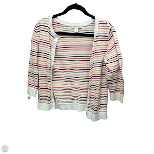 Cardigan By Christopher And Banks In Striped Pattern, Size: S