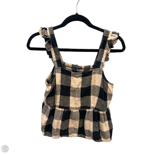 Top Sleeveless By Who What Wear In Black & Brown, Size: M