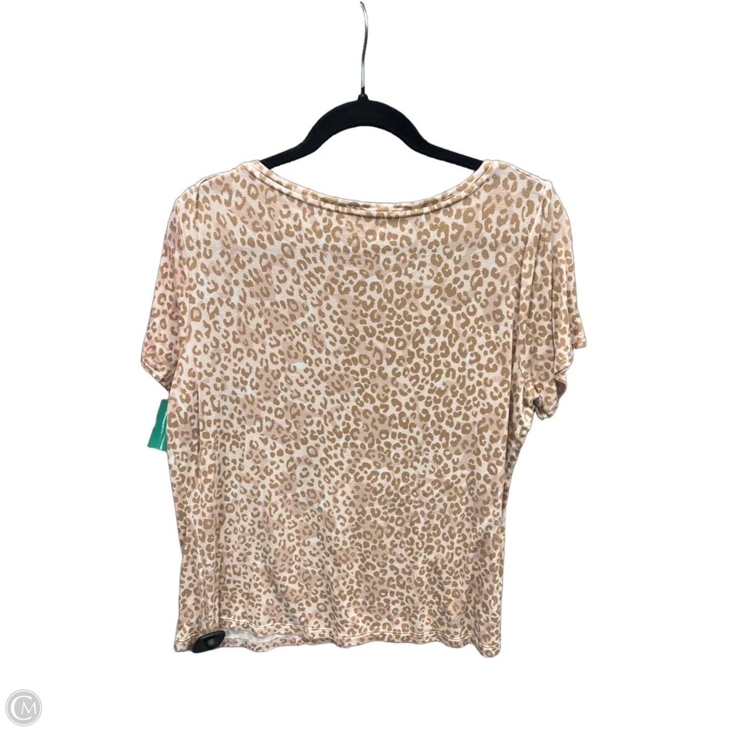Top Short Sleeve By Nine West Apparel In Animal Print, Size: Xl