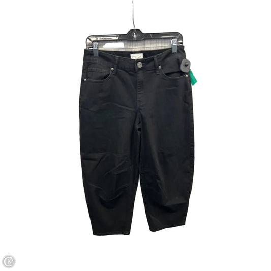 Jeans Cropped By Maurices In Black Denim, Size: 8p