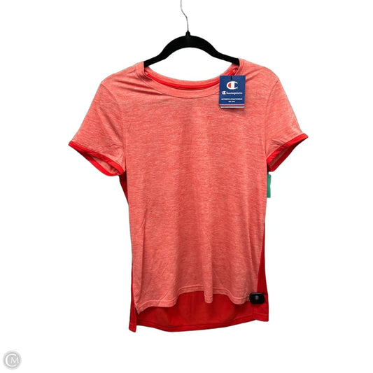 Athletic Top Short Sleeve By Champion In Red, Size: M