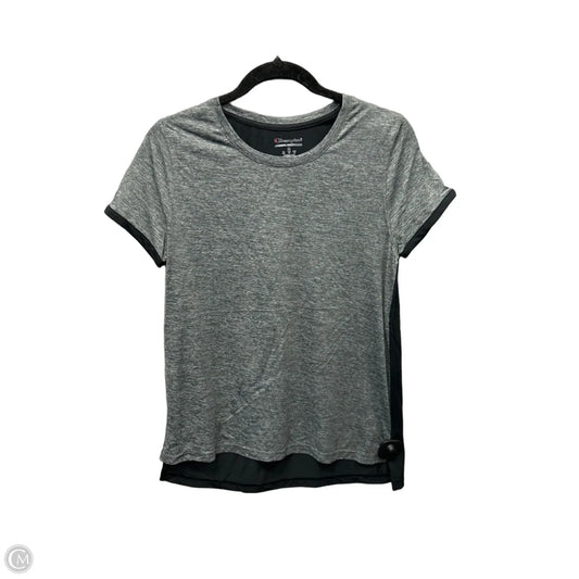 Athletic Top Short Sleeve By Champion In Grey, Size: M
