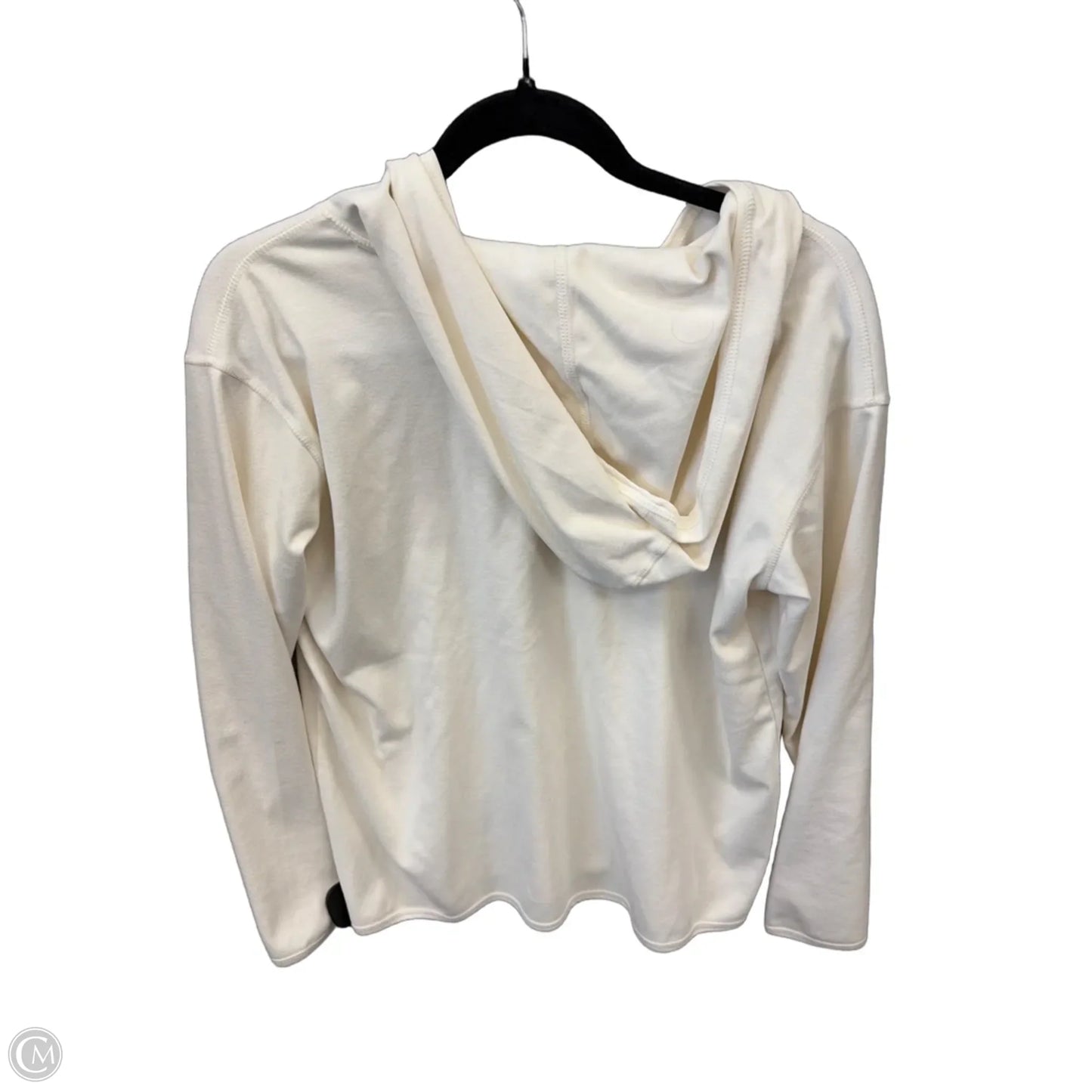 Athletic Top Long Sleeve Hoodie By Clothes Mentor In White, Size: S