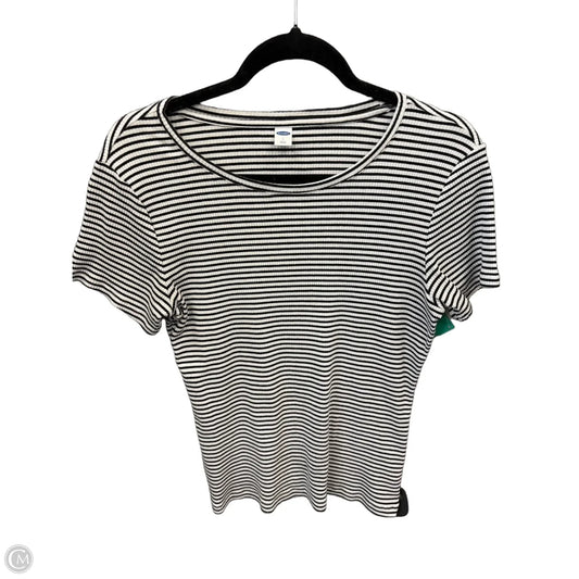 Top Short Sleeve By Old Navy In Striped Pattern, Size: L