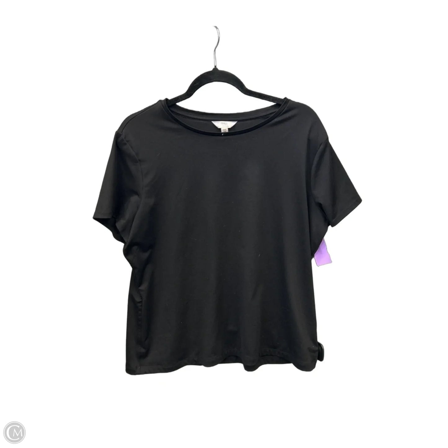 Top Short Sleeve By Time And Tru In Black, Size: 2x