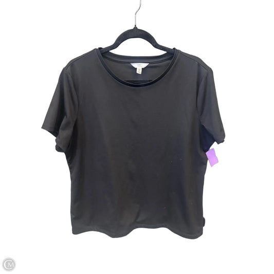 Top Short Sleeve By Time And Tru In Black, Size: 2x