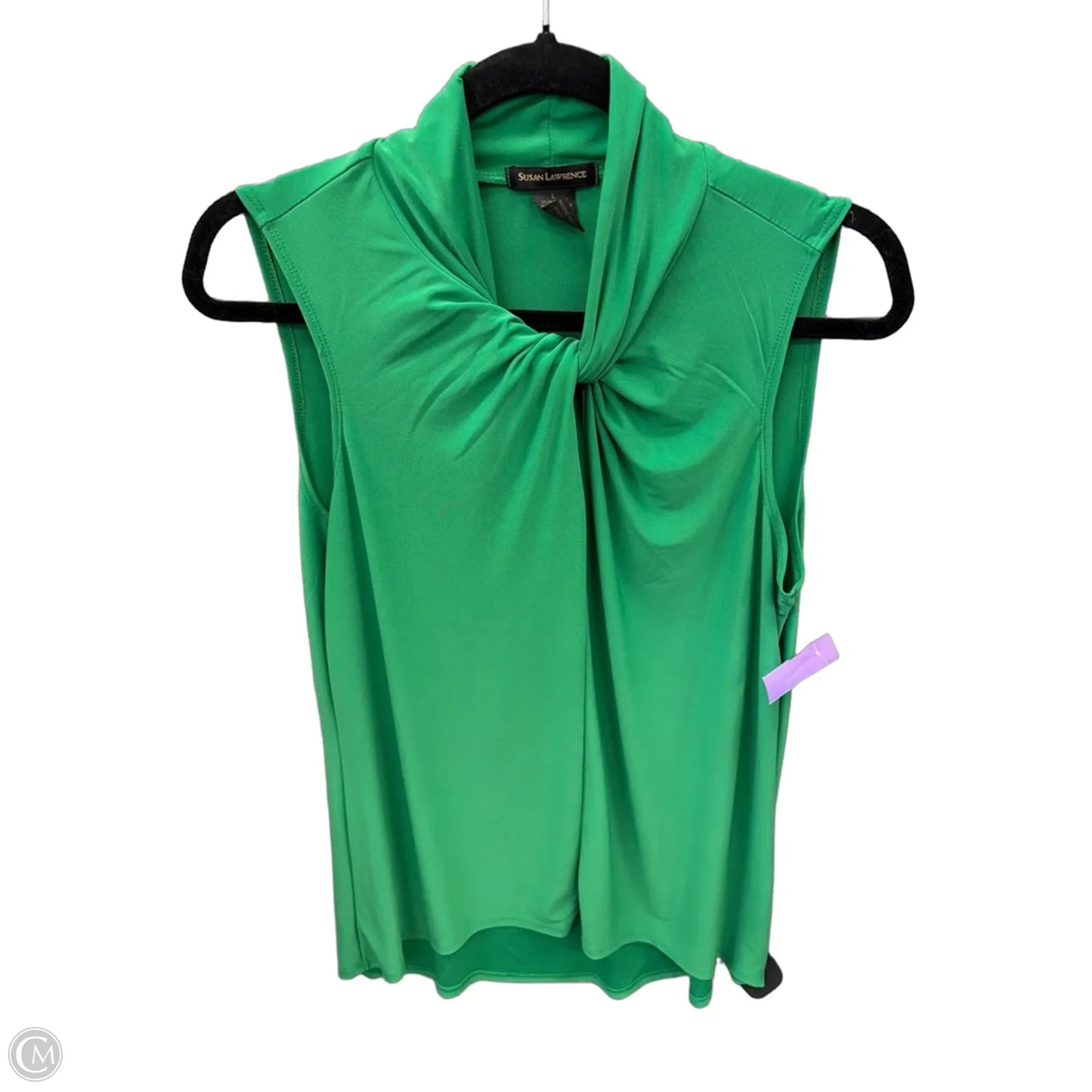 Blouse Sleeveless By Susan Lawrence In Green, Size: L