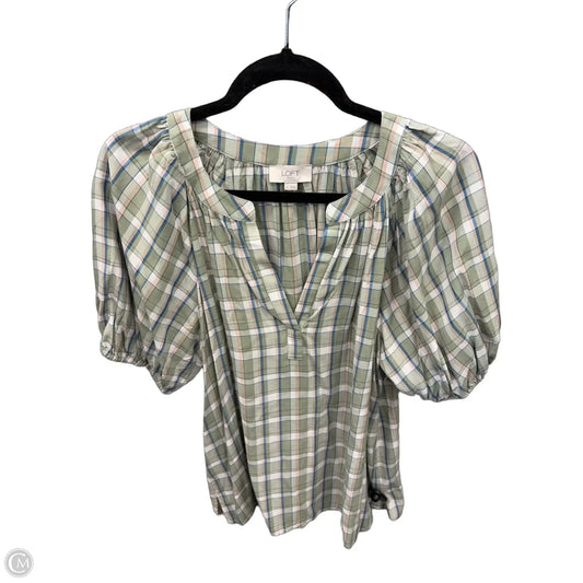 Top Short Sleeve By Loft In Green, Size: Medium