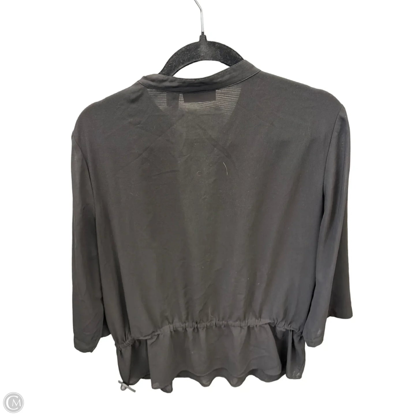 Blouse 3/4 Sleeve By Chicos In Black, Size: L
