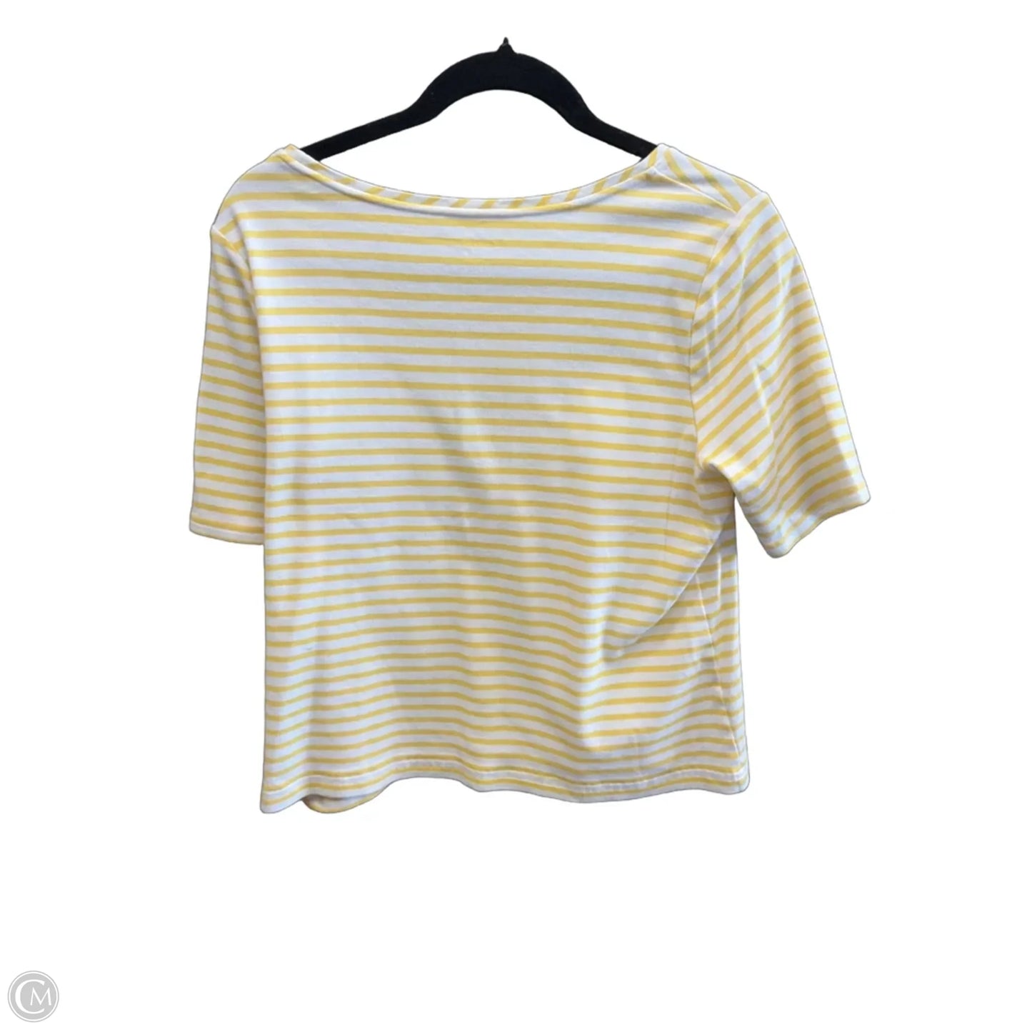 Top Short Sleeve By Croft And Barrow In Yellow, Size: M