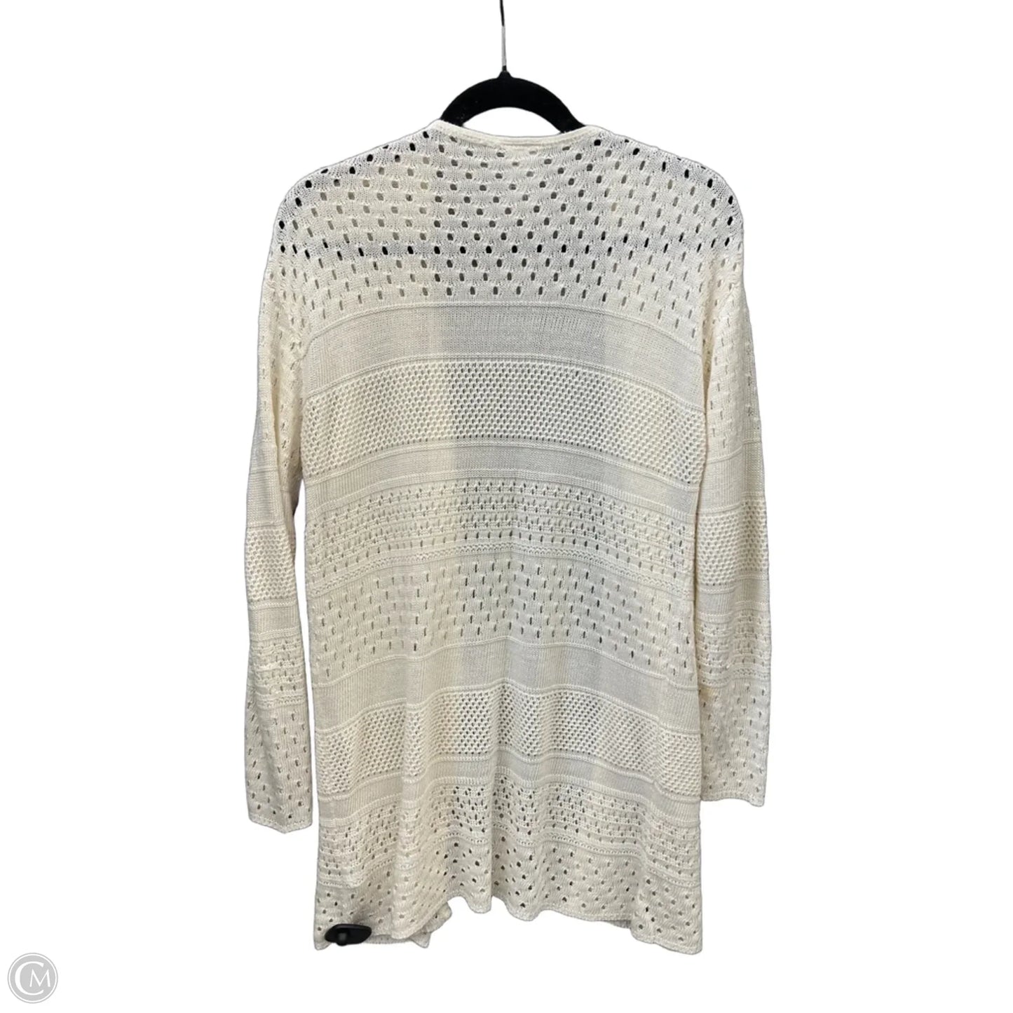 Sweater Cardigan By Time And Tru In Cream, Size: L