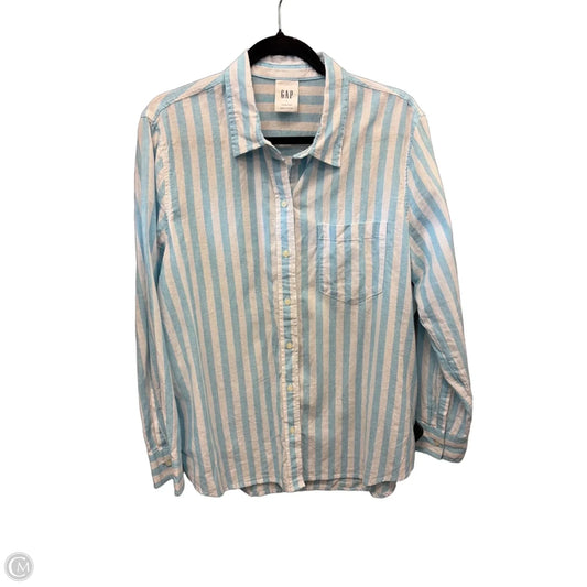Top Long Sleeve By Gap In Blue, Size: L