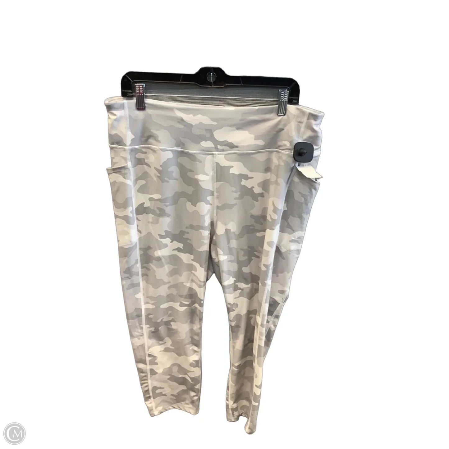 Athletic Leggings Capris By Athletic Works In Grey, Size: Xxl