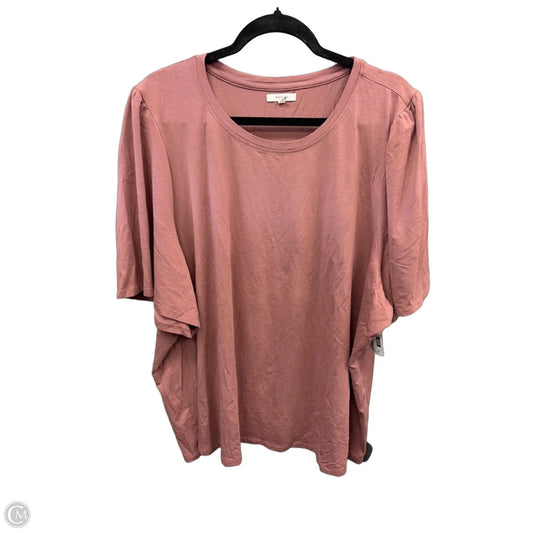 Top Short Sleeve By Maurices In Mauve, Size: 3x