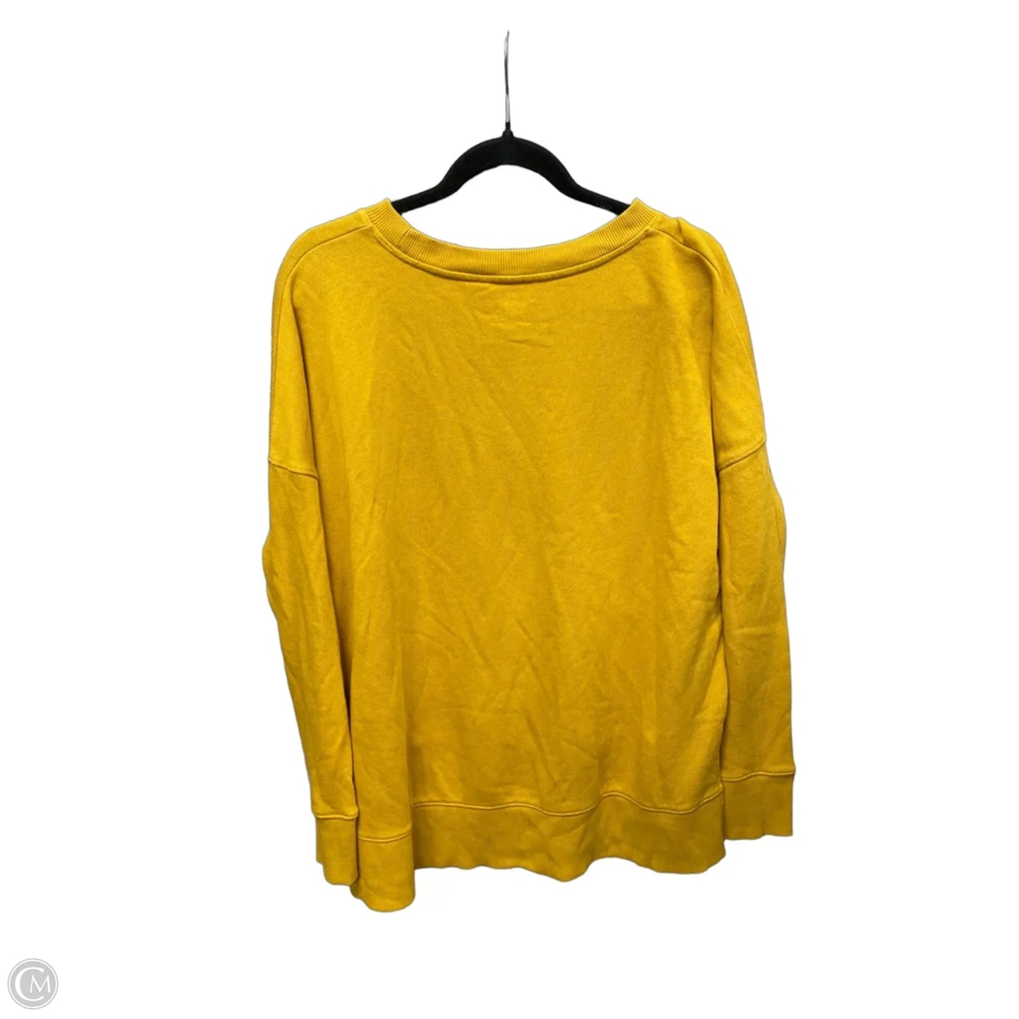 Sweatshirt Crewneck By Time And Tru In Yellow, Size: L