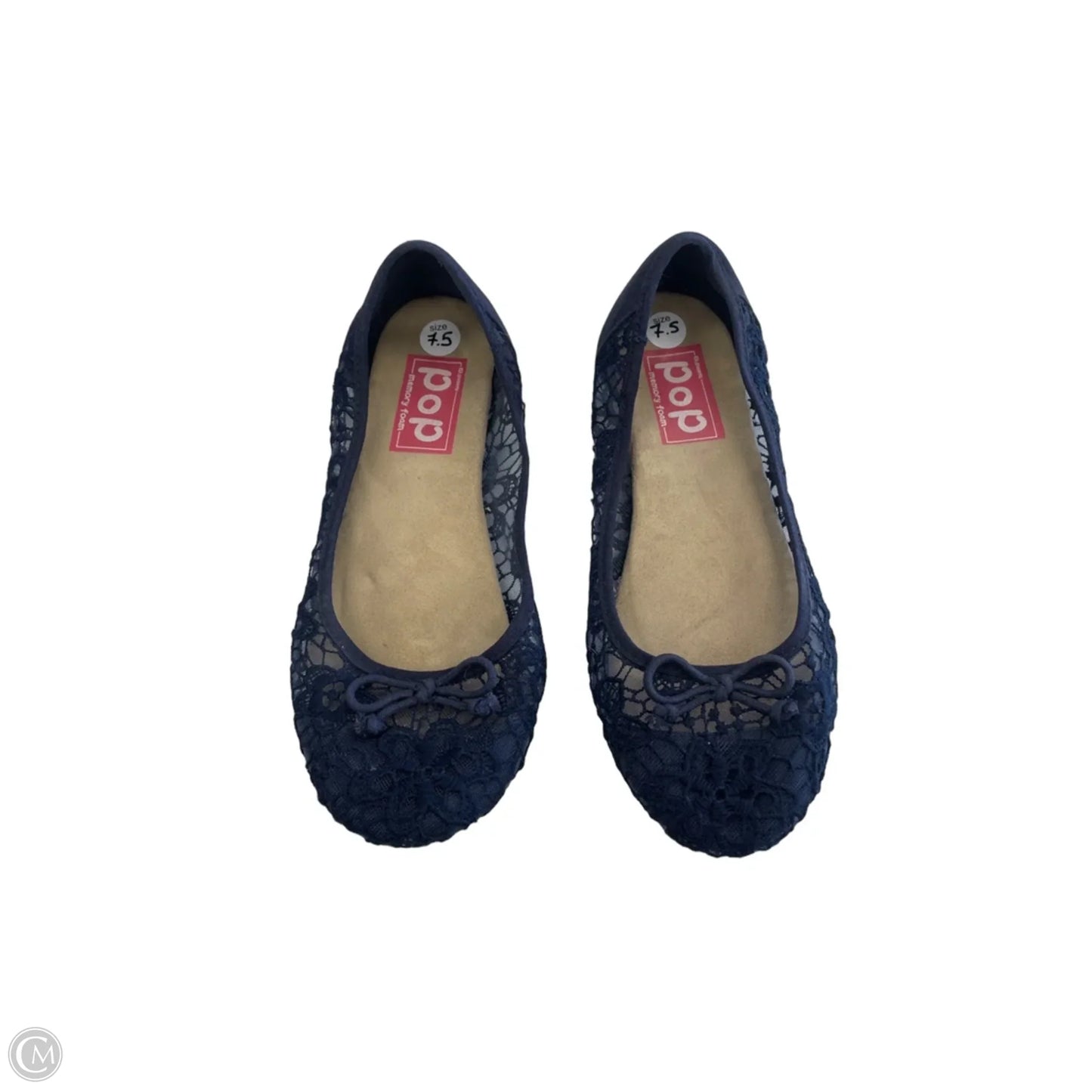 Shoes Flats By Clothes Mentor In Navy, Size: 7.5