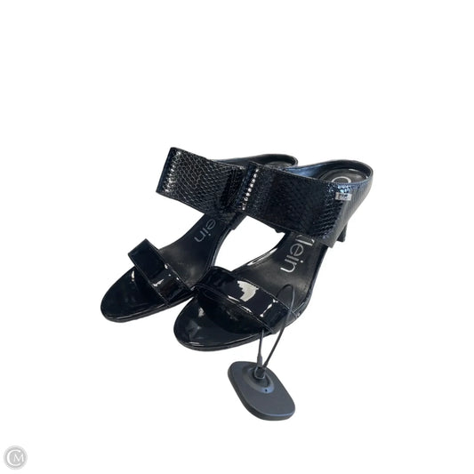 Sandals Heels Stiletto By Calvin Klein In Black, Size: 8
