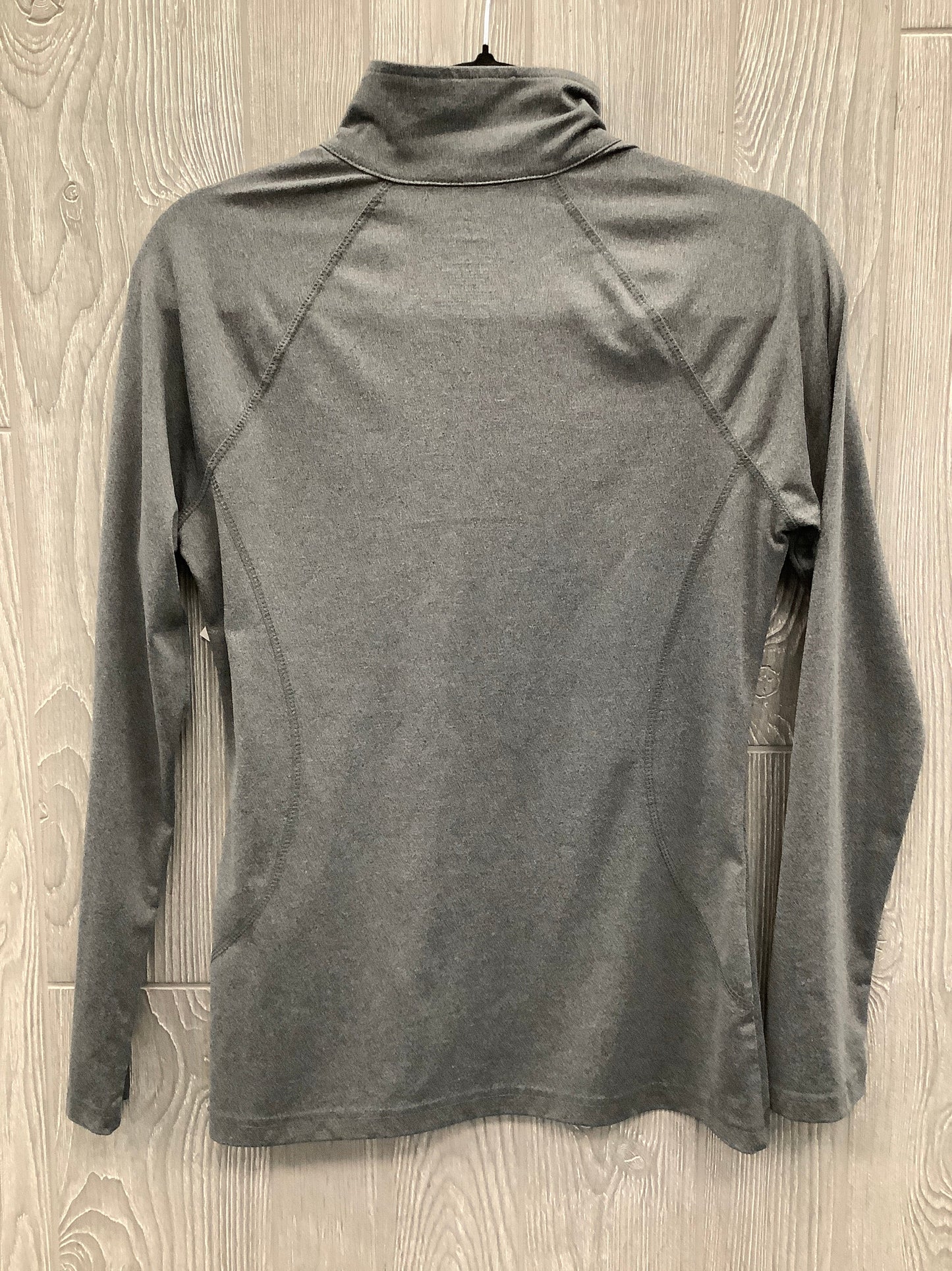 Athletic Top Long Sleeve Collar By Danskin Now In Grey, Size: S