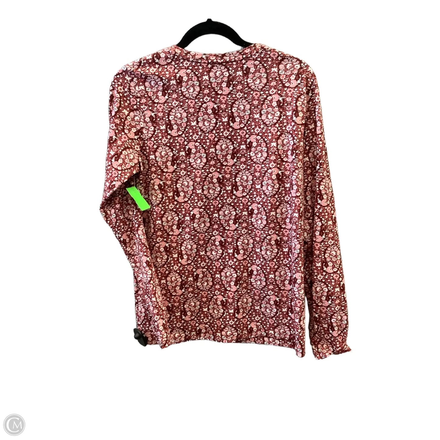 Top Long Sleeve By Lands End In Floral Print, Size: S