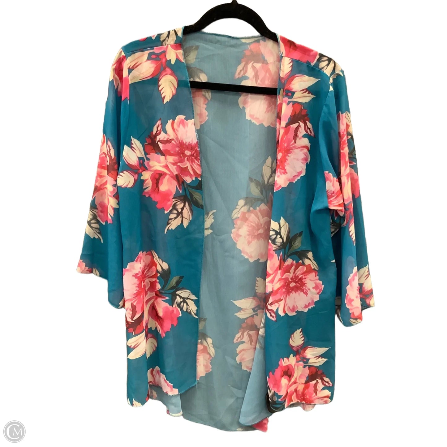Kimono By Clothes Mentor In Blue, Size: S