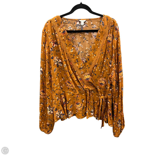 Top Long Sleeve By Cato In Floral Print, Size: 3x