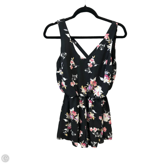 Romper By Lush In Floral Print, Size: M