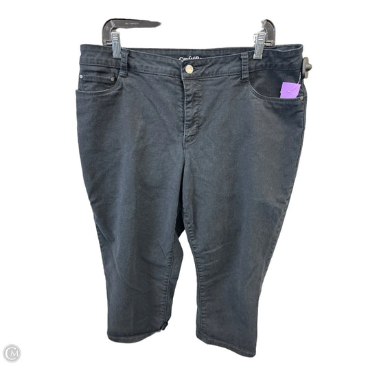 Capris By Croft And Barrow In Black, Size: 16