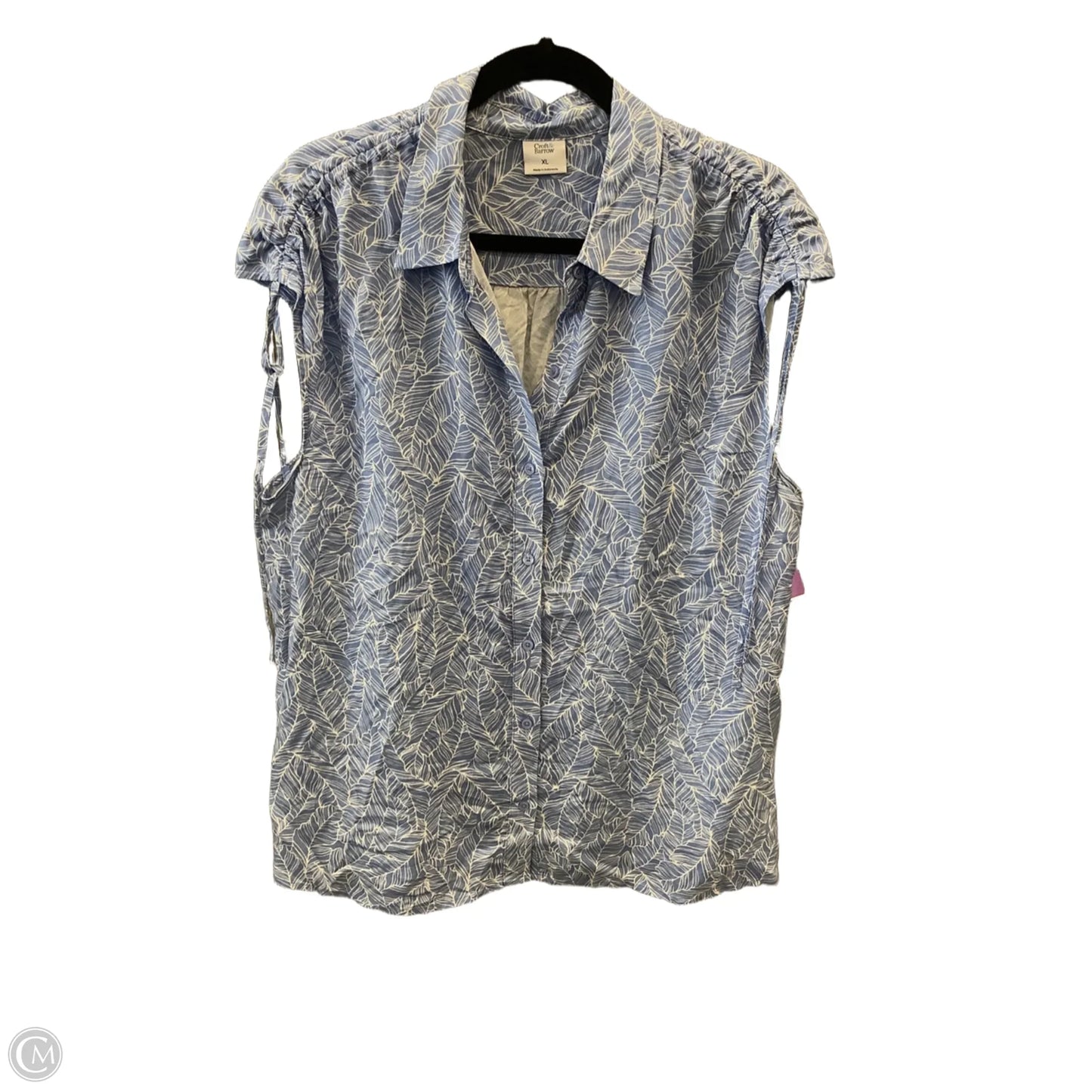 Top Sleeveless By Croft And Barrow In Blue, Size: Xl