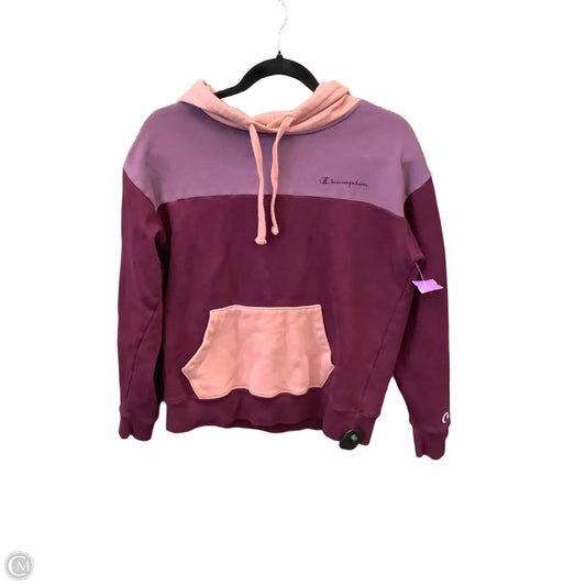Athletic Sweatshirt Hoodie By Champion In Pink & Purple, Size: S