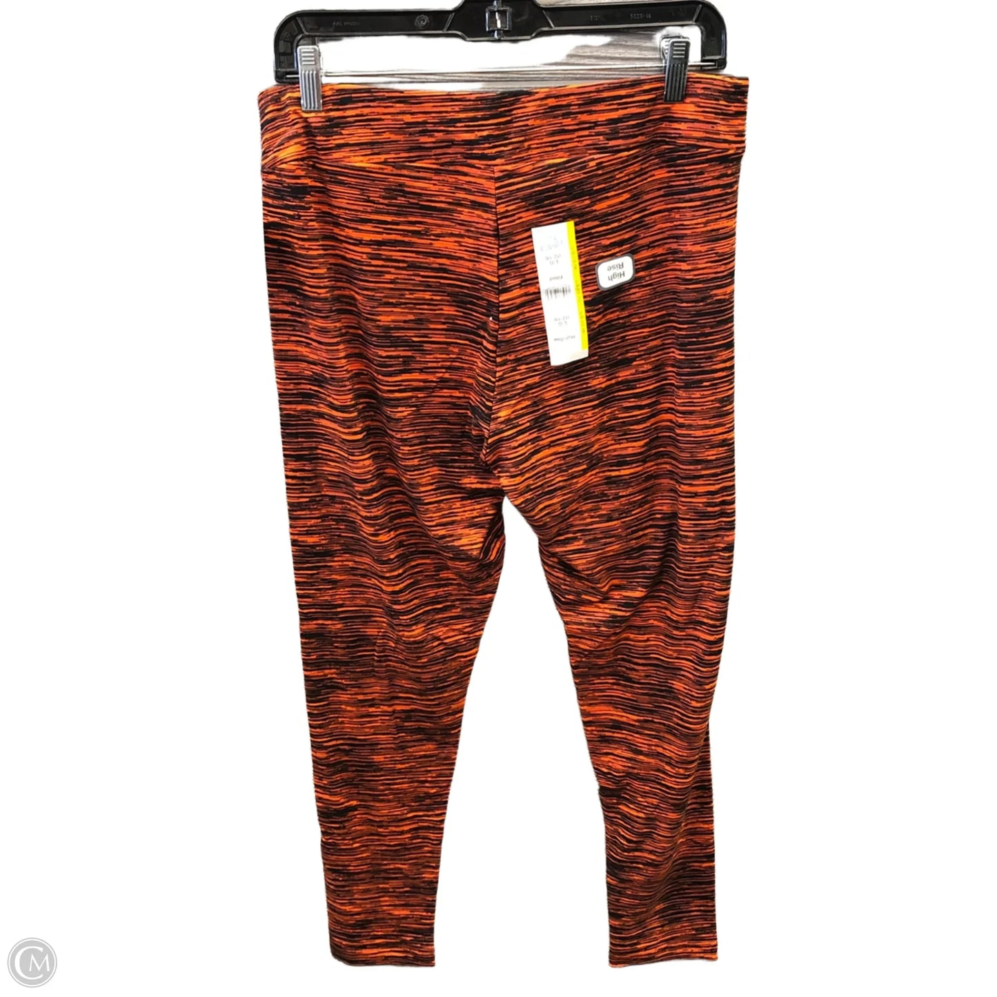 Pants Leggings By Time And Tru In Black & Orange, Size: L