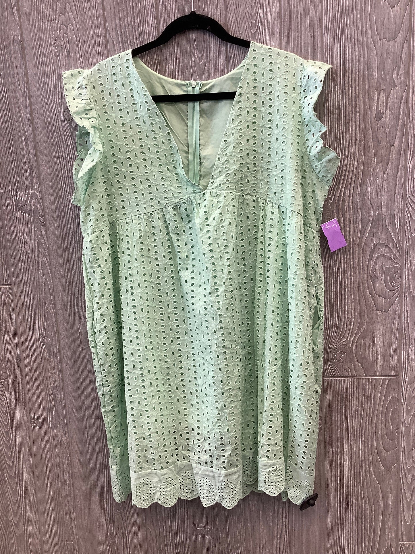 Green Dress Casual Midi Clothes Mentor, Size 2x