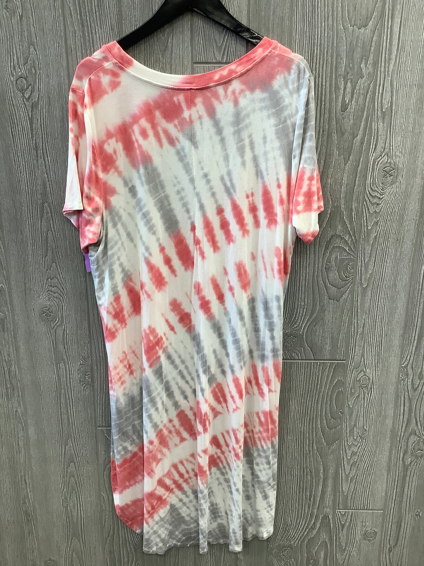 Tie Dye Print Tunic Short Sleeve Ava & Viv, Size 1x