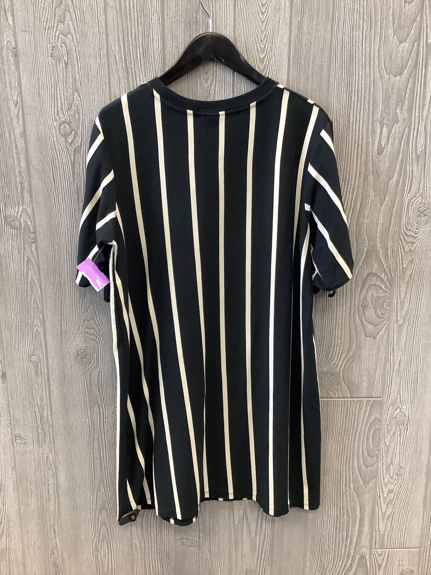 Striped Pattern Dress Casual Midi Who What Wear, Size L