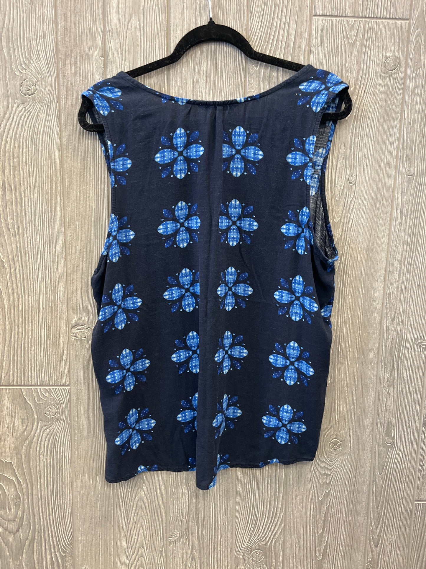 Top Sleeveless By Sonoma In Blue, Size: Xl