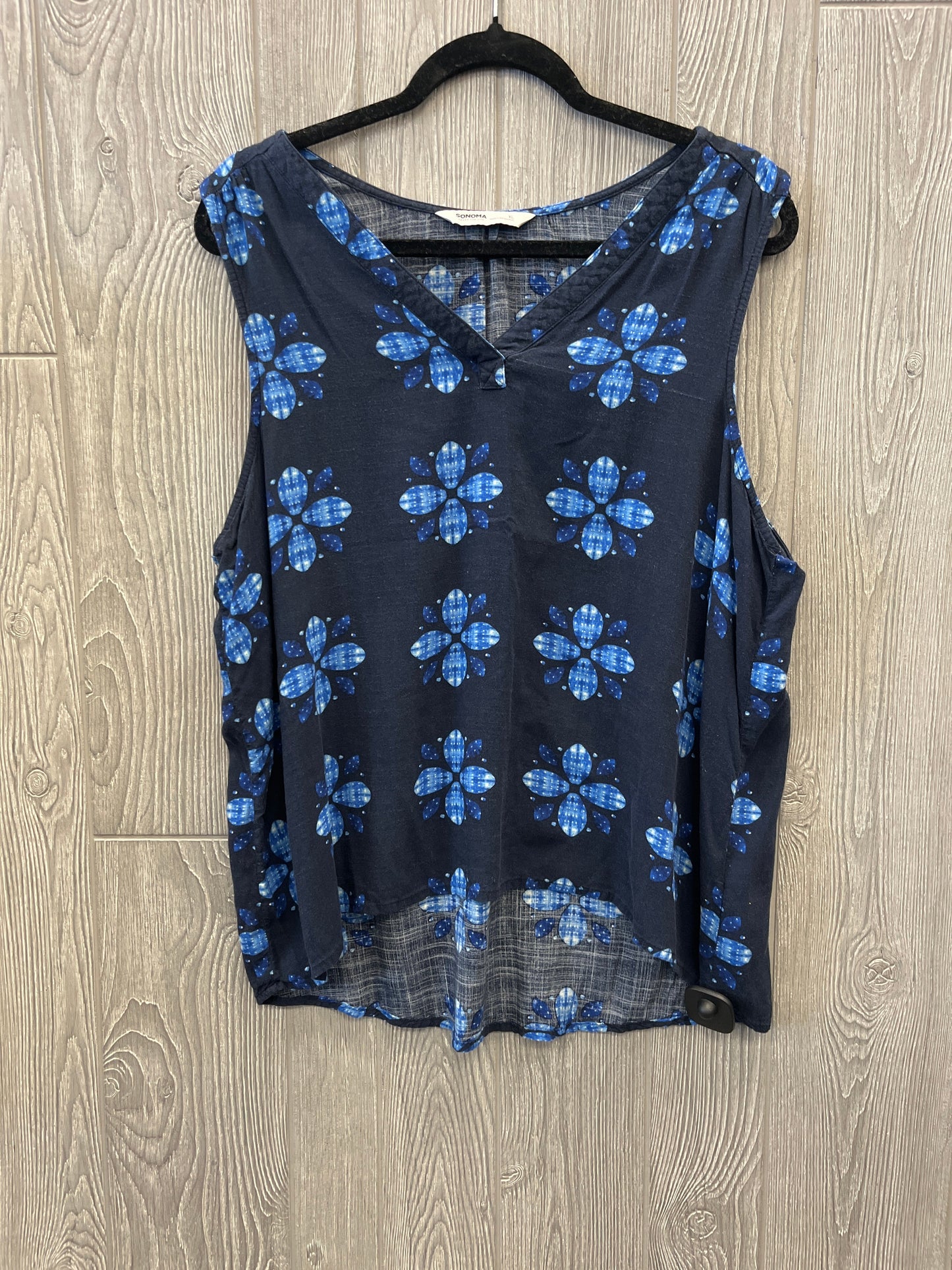 Top Sleeveless By Sonoma In Blue, Size: Xl