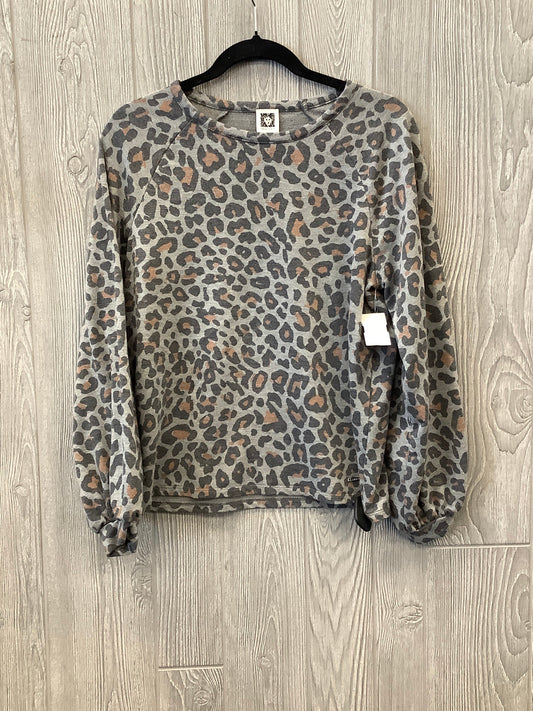 Top Long Sleeve By Anne Klein In Animal Print, Size: M