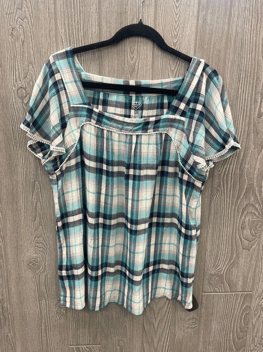 Blue Top Short Sleeve St Johns Bay, Size L