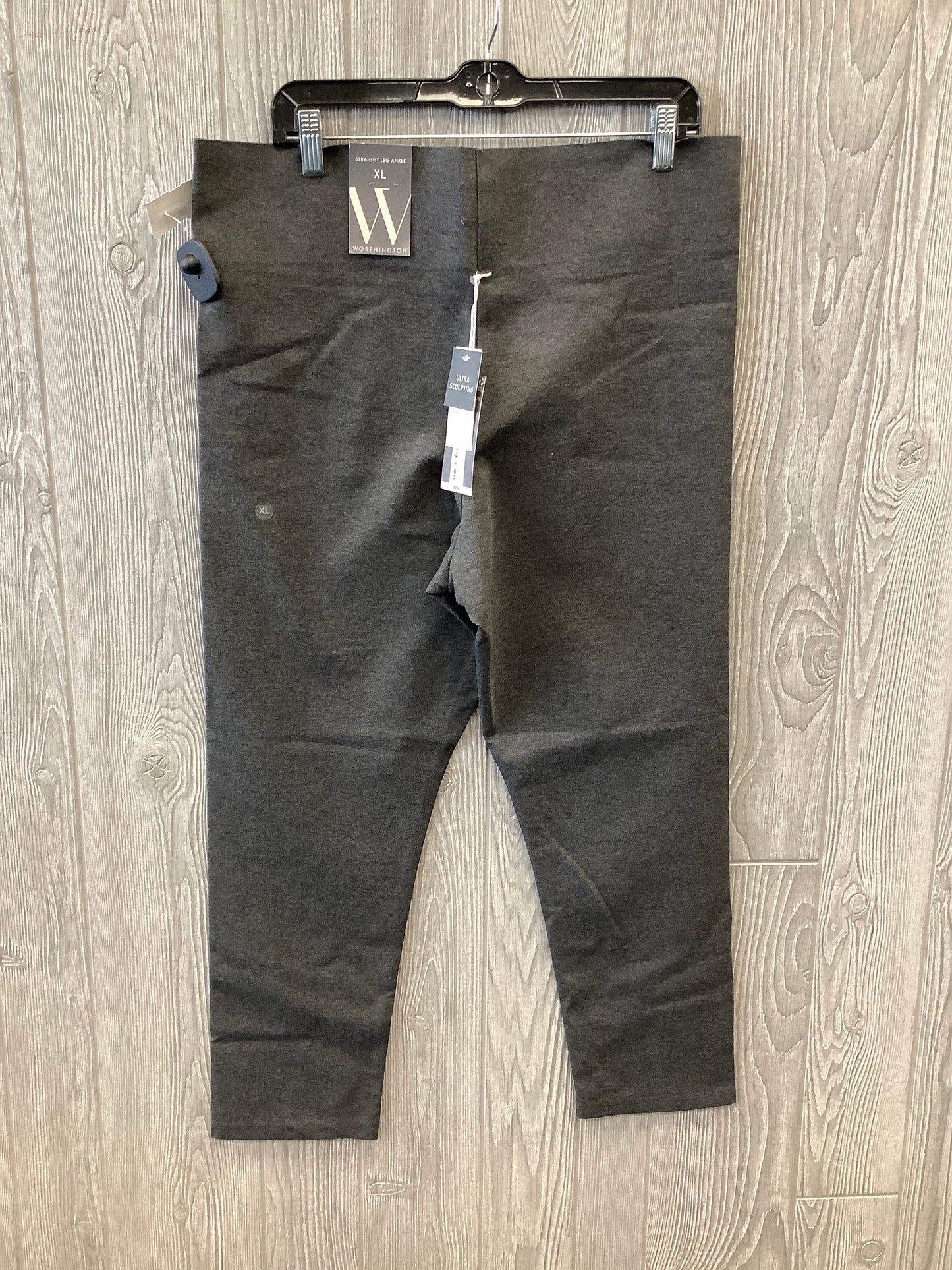 Grey Pants Leggings Worthington, Size Xl