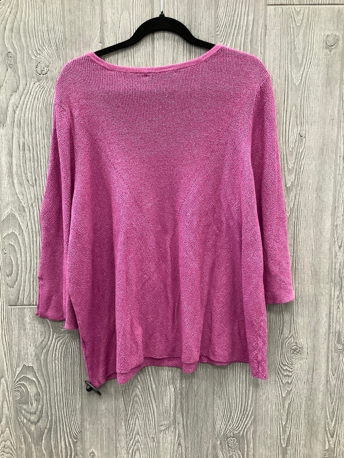 Purple Top Long Sleeve Cj Banks, Size 3x